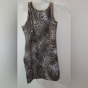 Thalia Sodi Gold Zebra dress